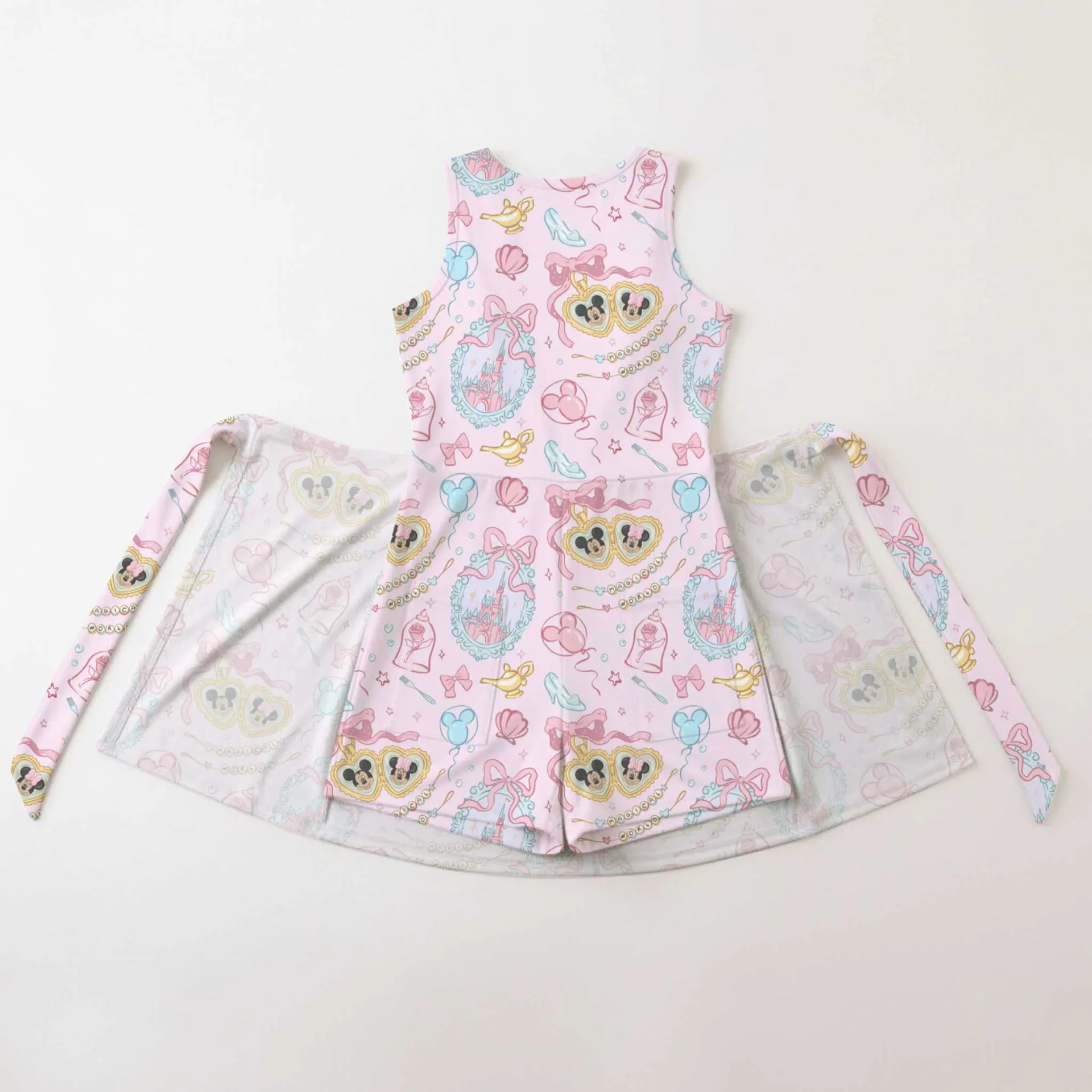 Girls Pink Mickey Minnie Tennis Dress Skirt, Family Matching Disney Outfit - Image 2