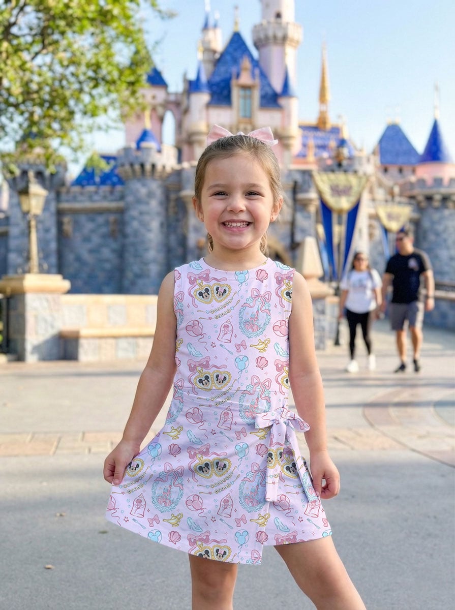Girls Pink Mickey Minnie Tennis Dress Skirt, Family Matching Disney Outfit - Image 6
