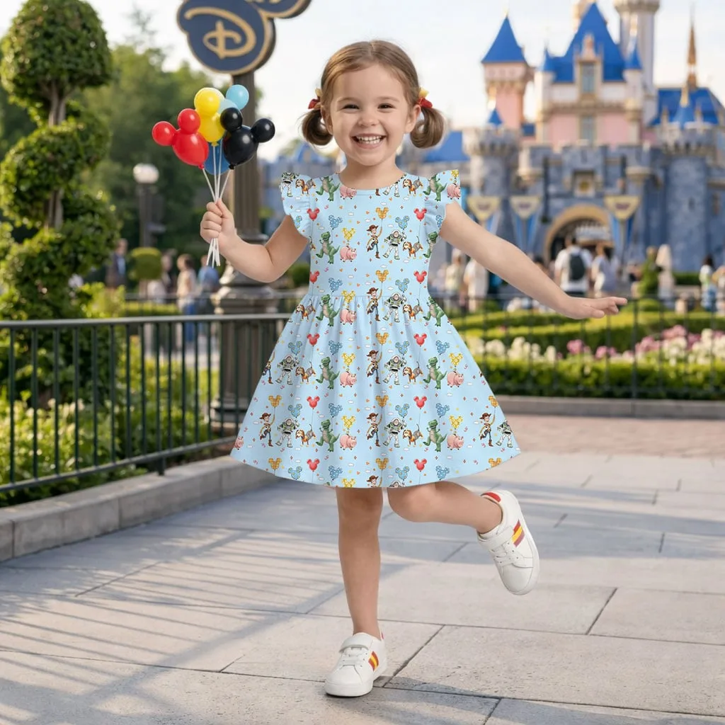 Disney Toy Story Character Pattern Mommy & Me Dress, Mama Mini Family Matching Outfit - Image 9