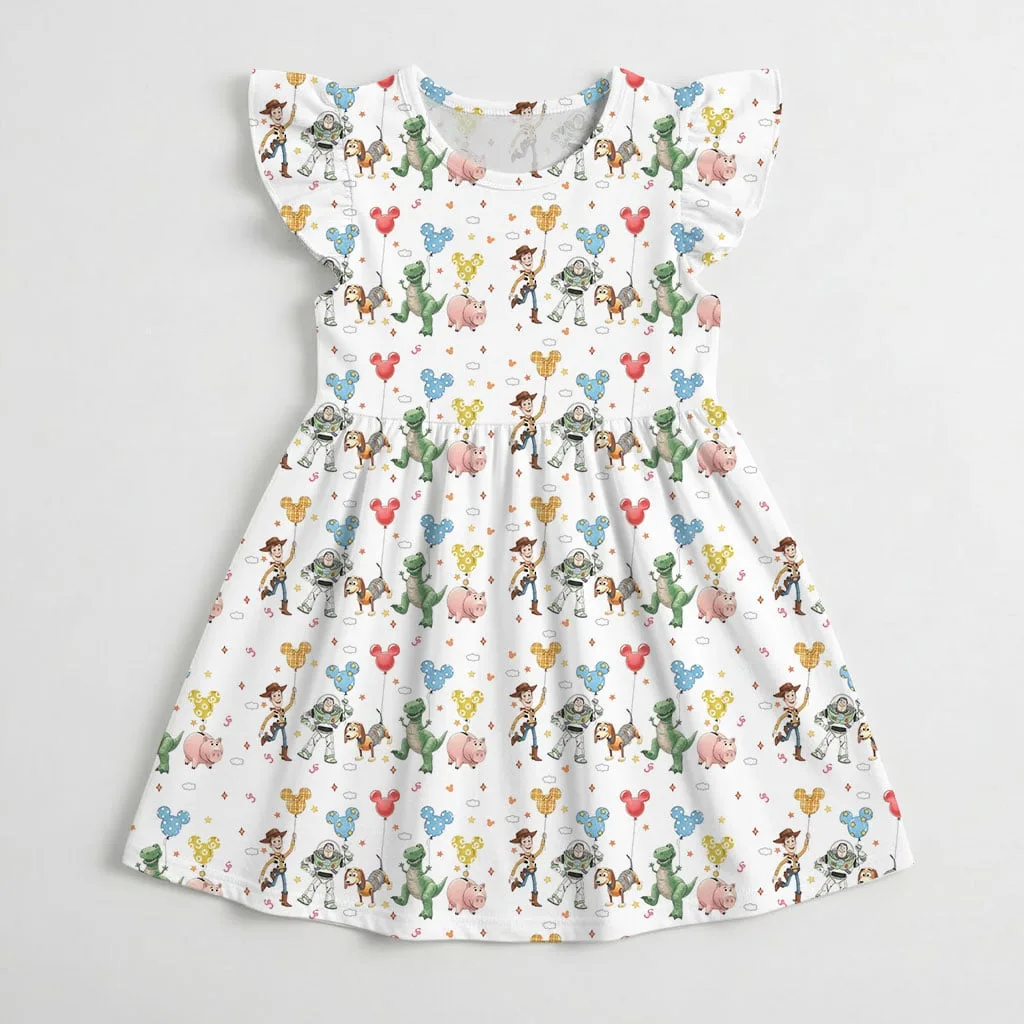 Disney Toy Story Friends Pattern Mommy & Me Dress, Mama Mini Family Matching Outfit - Image 4