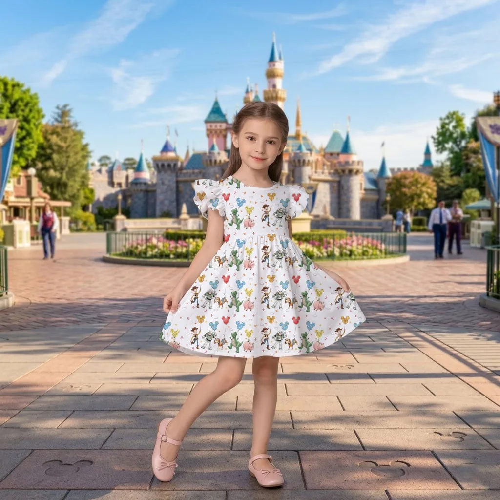 Disney Toy Story Friends Pattern Mommy & Me Dress, Mama Mini Family Matching Outfit - Image 9
