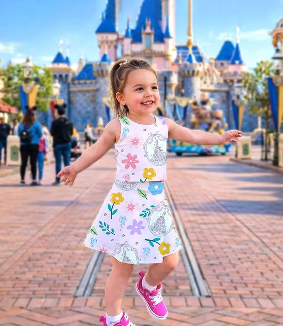 Disney Castle Coquette Bow Dress Set, Magic Kingdom Vacation Outfit - Image 3