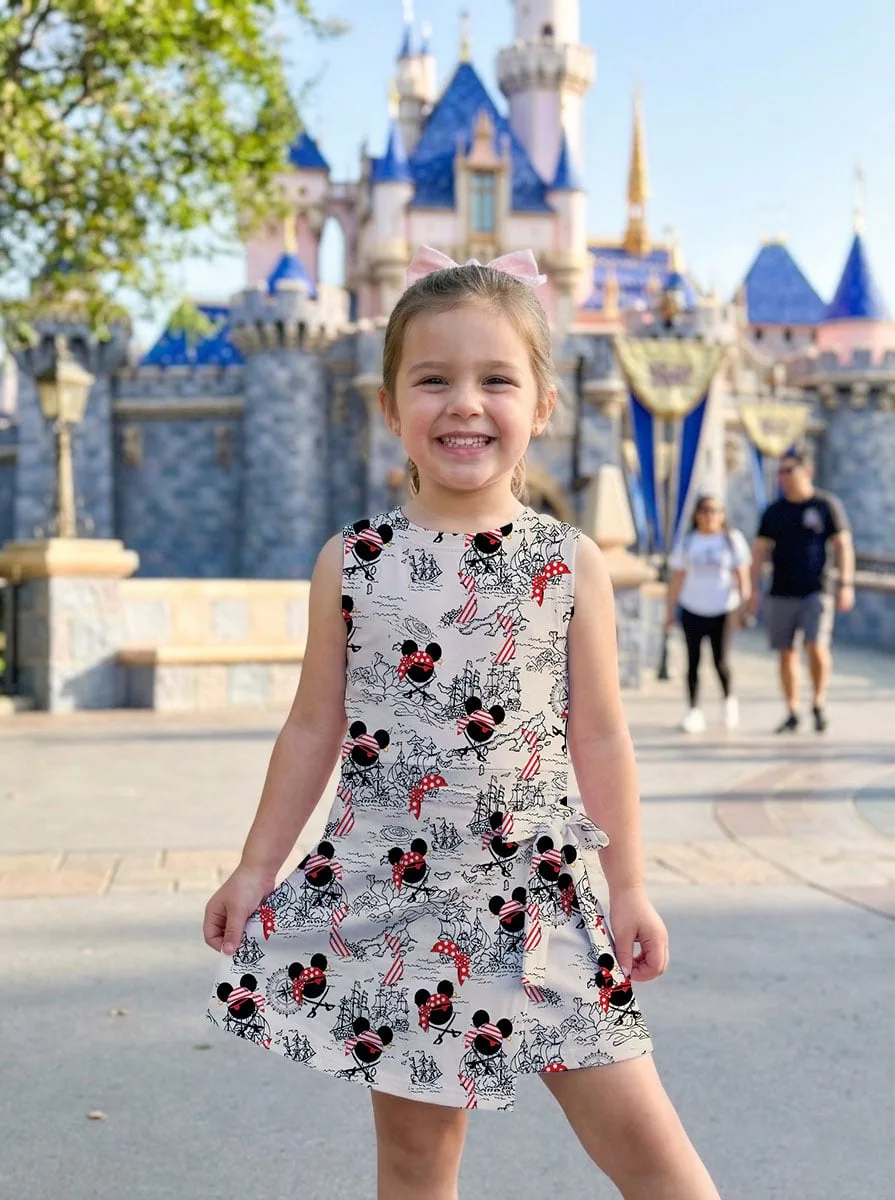 Girls Mickey Minnie Pirate Cruise Athletic Dress, Family Matching Tennis Outfit - Image 3