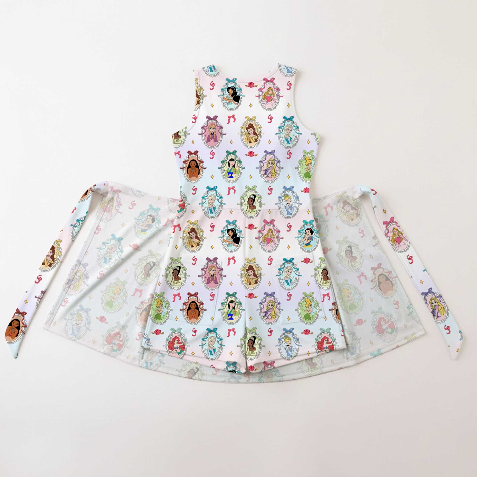Girls Disney Princess Tennis Dress Skirt, Family Matching Princess Outfit - Image 2