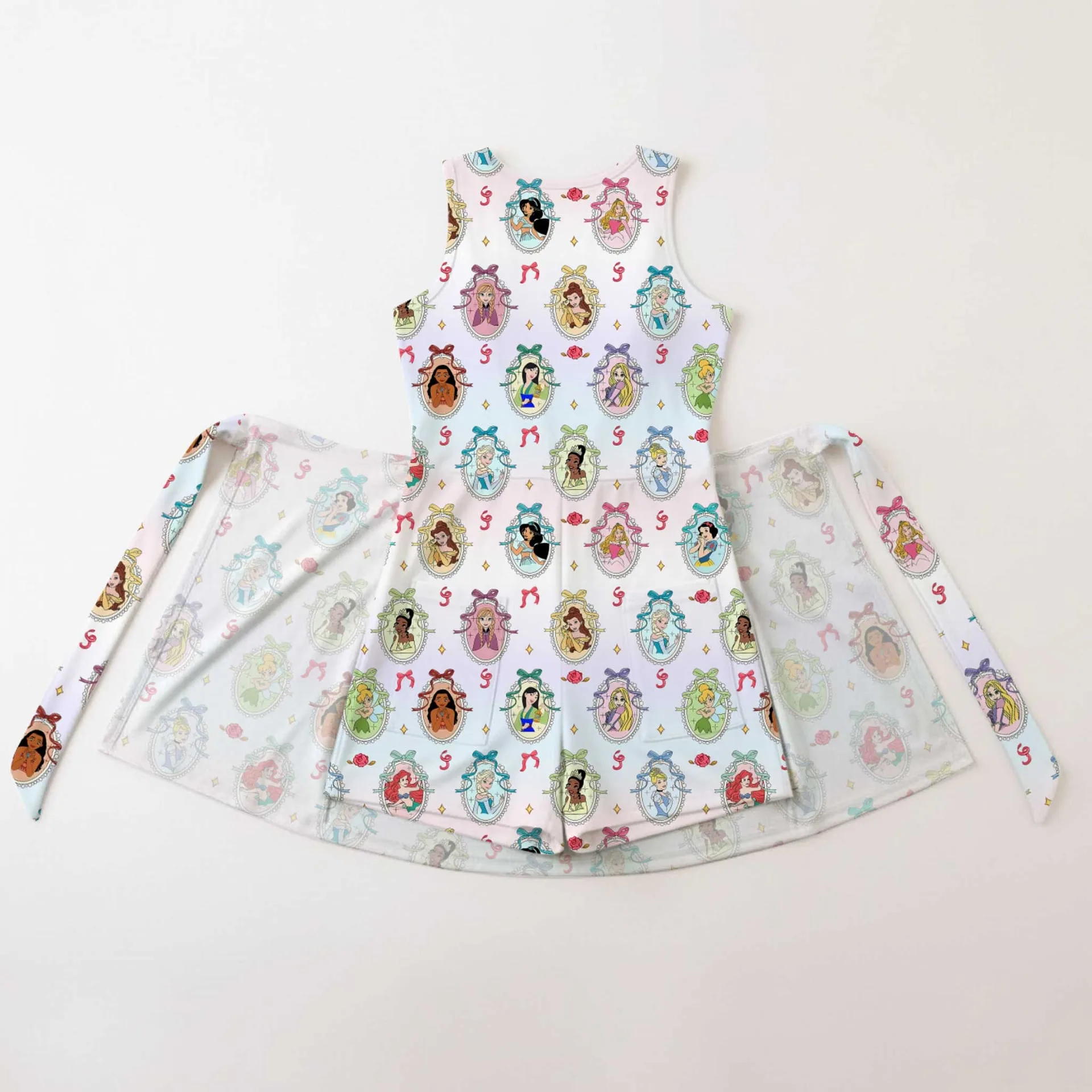 Girls Disney Princess Tennis Dress Skirt, Family Matching Princess Outfit - Image 2