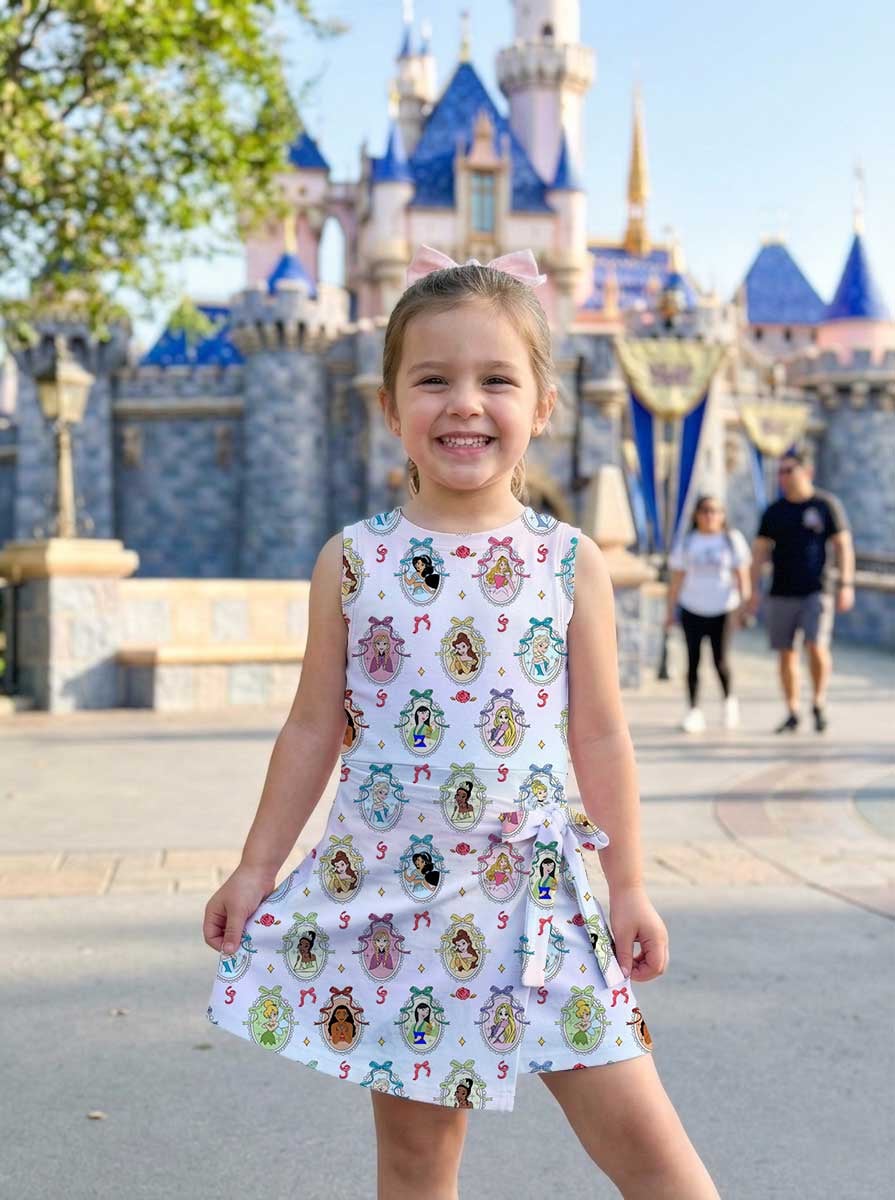 Girls Disney Princess Tennis Dress Skirt, Family Matching Princess Outfit - Image 6