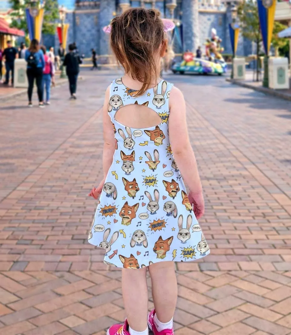 Zootopia Characters Dress Set, Judy Hopps Nick Wilde Family Vacation Outfit - Image 4
