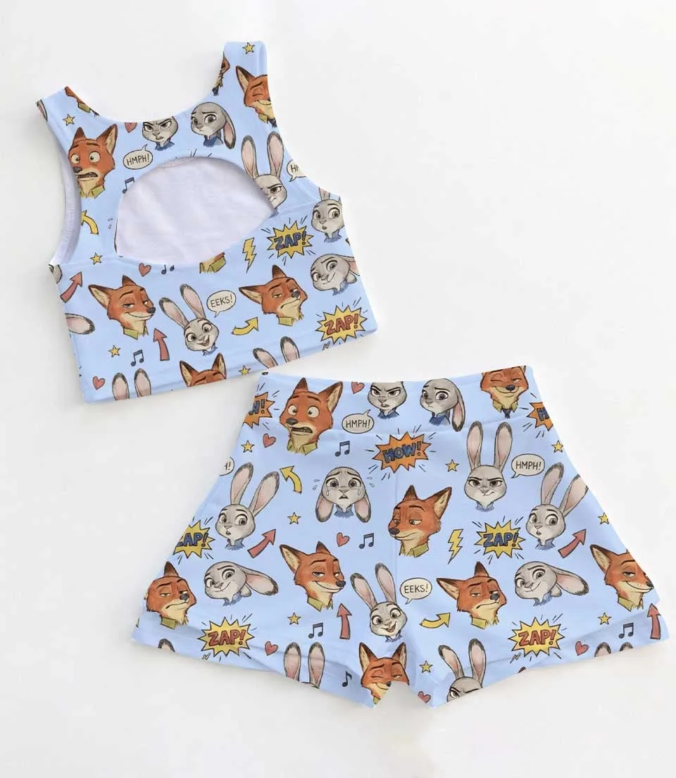Zootopia Characters Dress Set, Judy Hopps Nick Wilde Family Vacation Outfit - Image 2