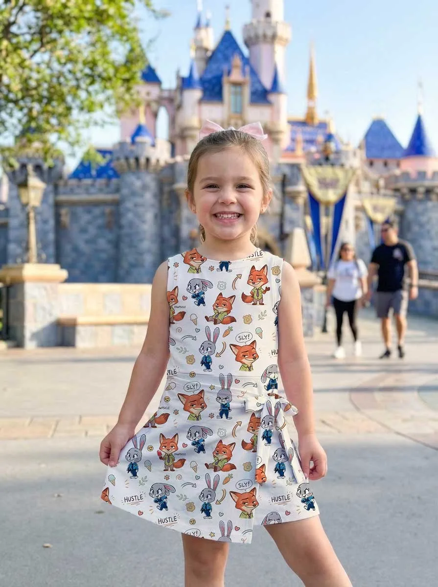 Girls Disney Nick Wilde and Judy Hopps Tennis Dress Skirt, Family Matching Outfit - Image 6