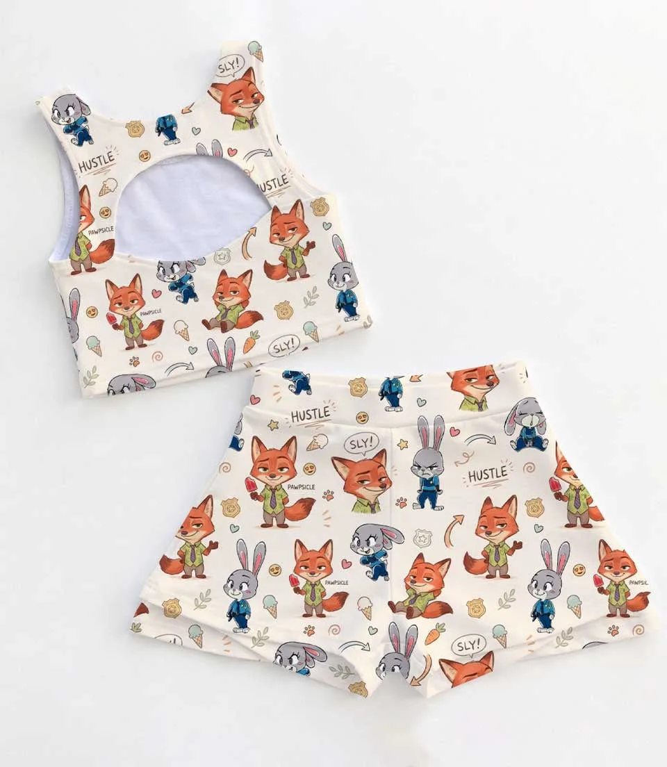 Women's Nick & Judy Activewear Set, Zootopia Athletic Dress & Skort Outfit, Family Matching Sportswear - Image 2
