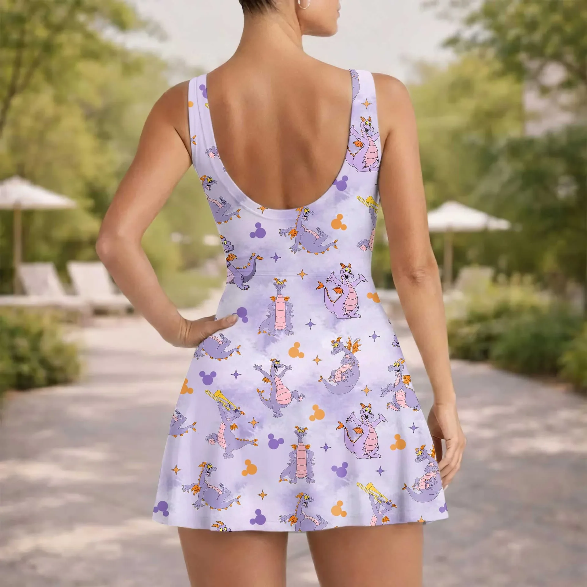 Girls Figment Dragon Tennis Dress Skirt, Family Matching EPCOT Outfit - Image 5