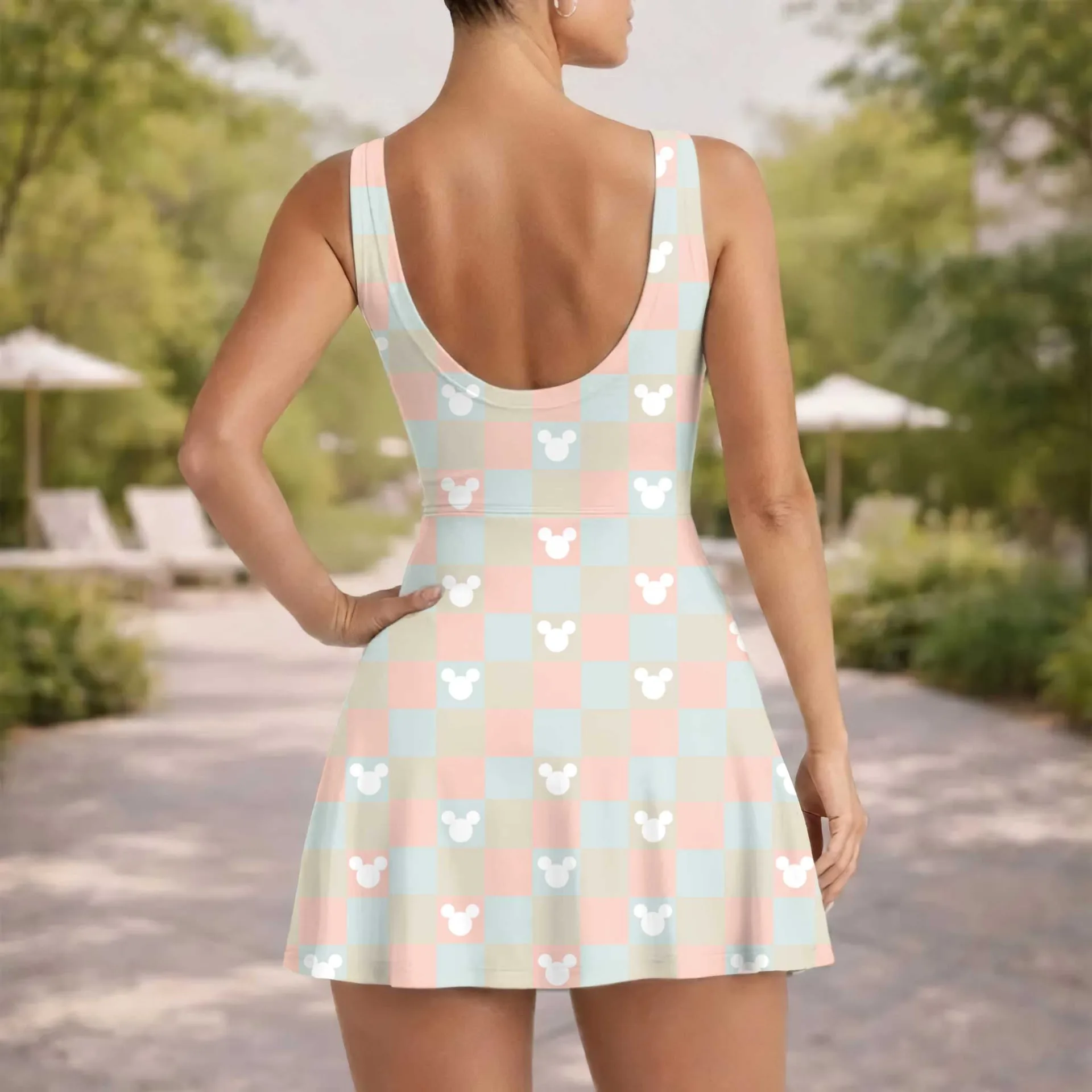 Girls Pastel Mickey Tennis Dress Skirt, Family Matching Disney Outfit - Image 5