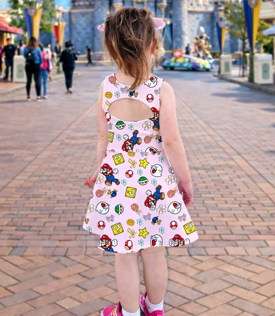 Mario Video Game Dress Set, Retro Gaming Family Vacation Outfit - Image 4