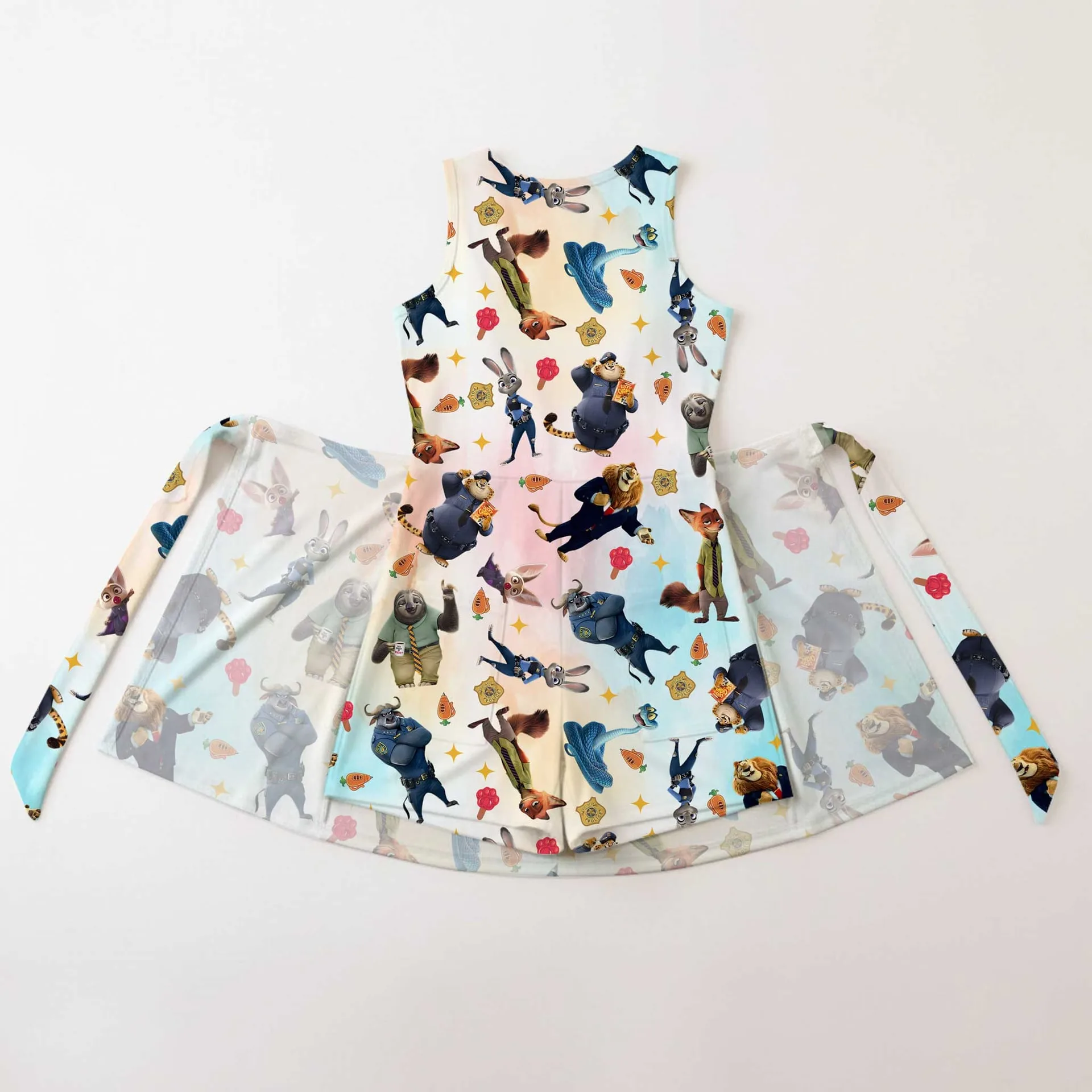 Girls Disney Zootopia Characters Colorful Tennis Dress Skirt, Family Matching Outfit - Image 2
