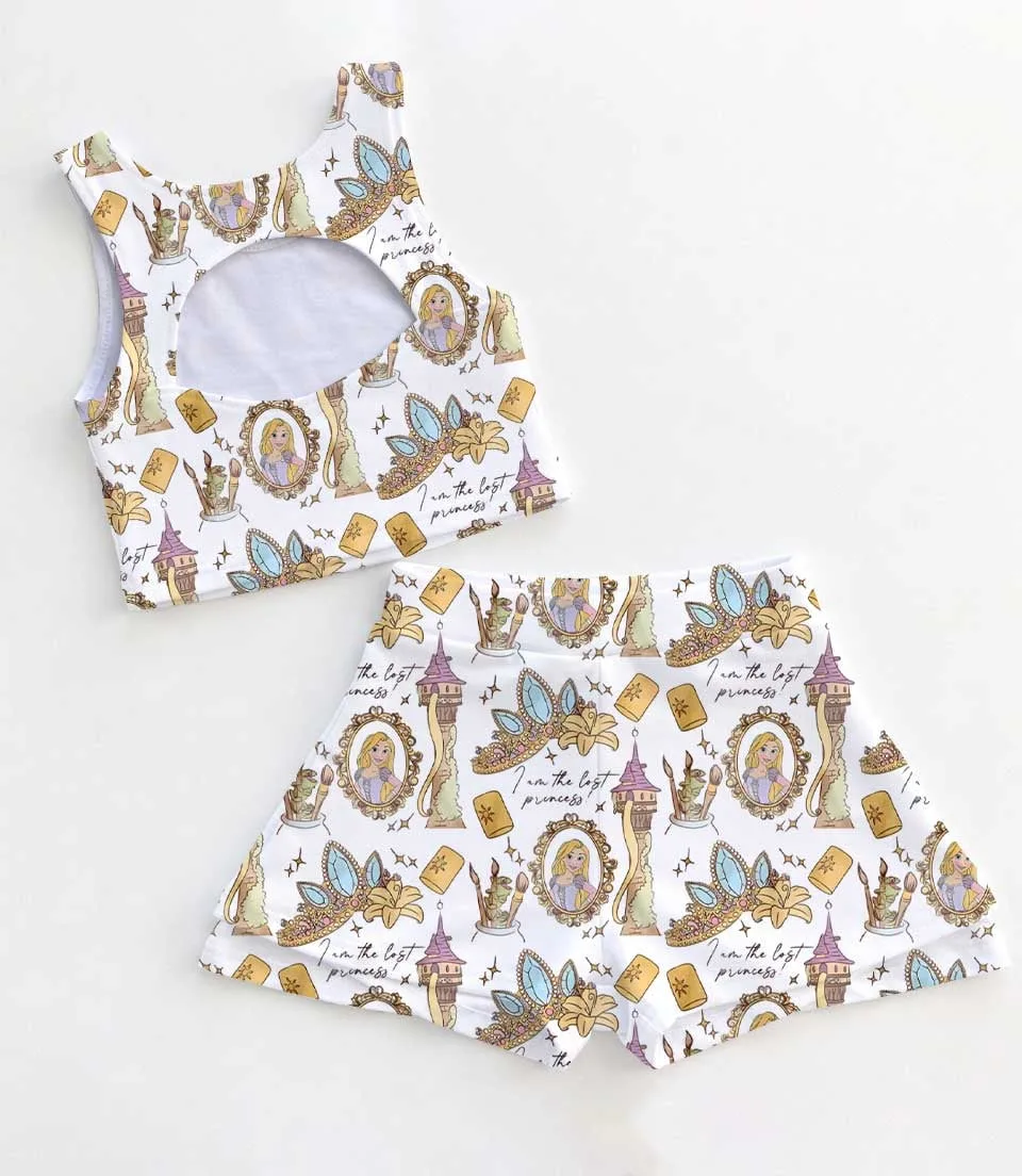 Women's Rapunzel Activewear Set, Tangled Princess Athletic Dress & Skort Outfit, Family Matching Sportswear - Image 2