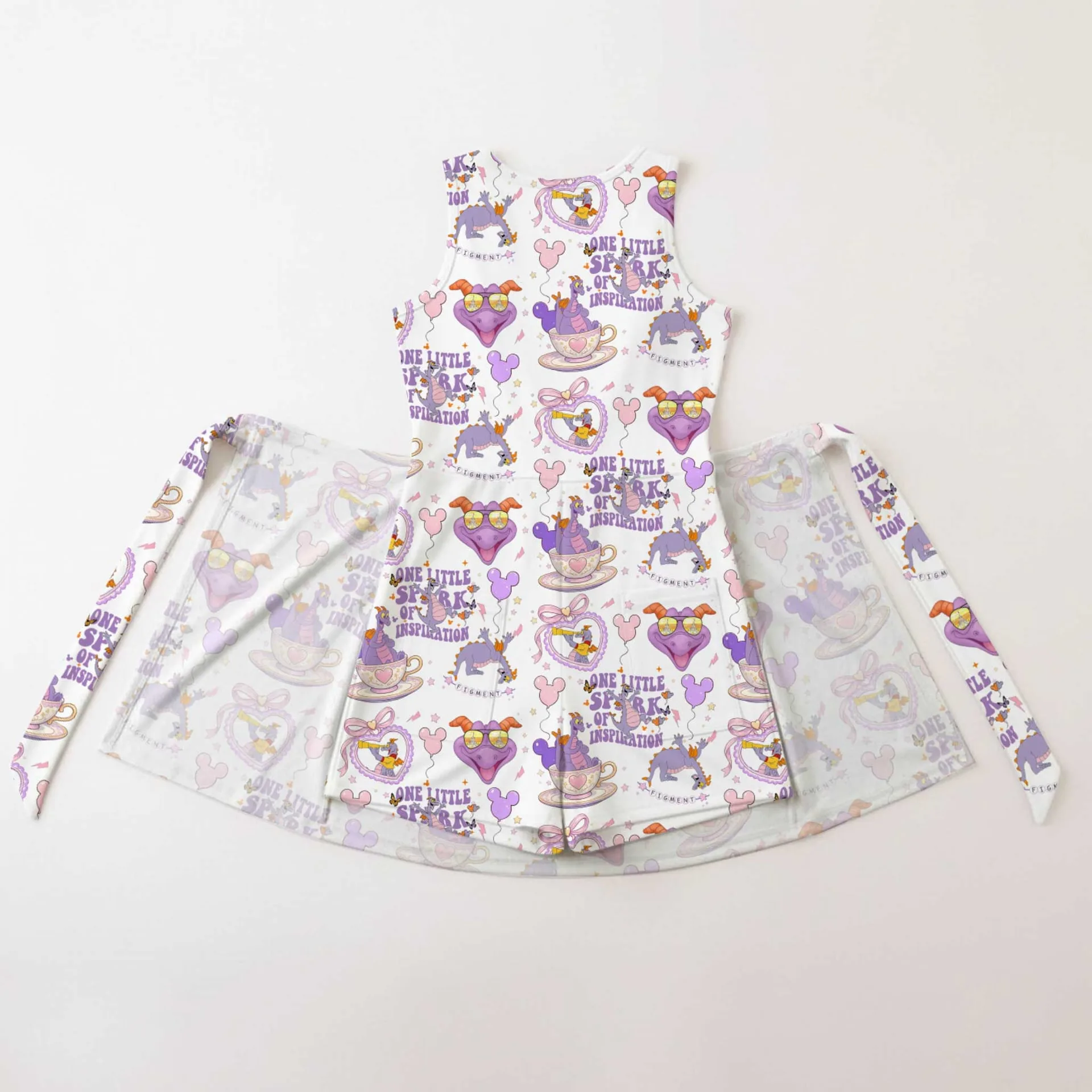 Girls Disney Figment Tennis Dress Skirt, Family Matching Outfit - Image 2