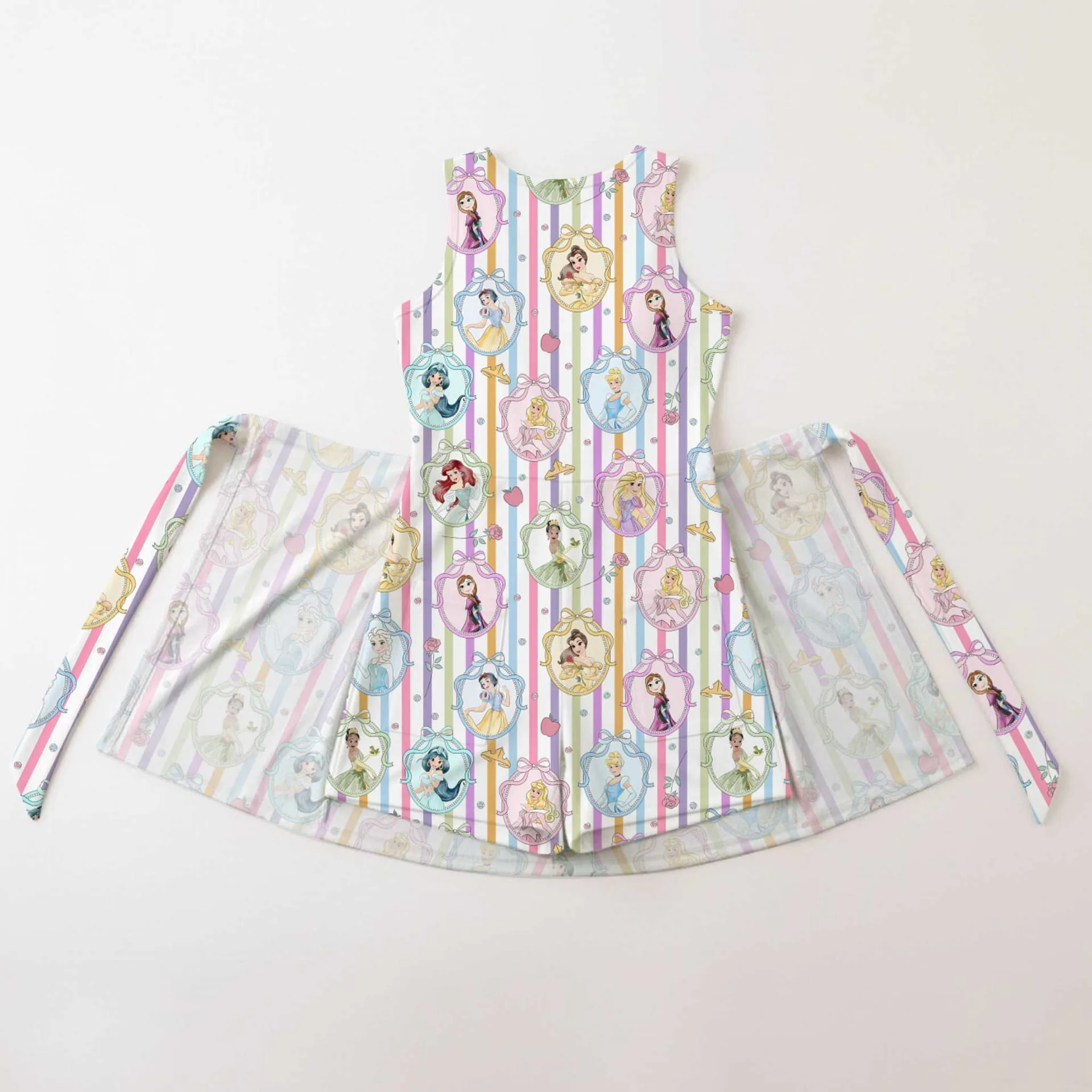 Girls Disney Princess Pastel Tennis Dress Skirt, Family Matching Outfit - Image 2