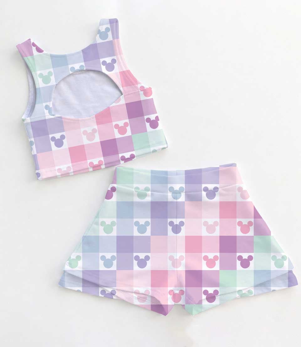 Women's Disney Magical Pastel Activewear Set, Athletic Dress & Skort Outfit, Family Matching Sportswear - Image 2