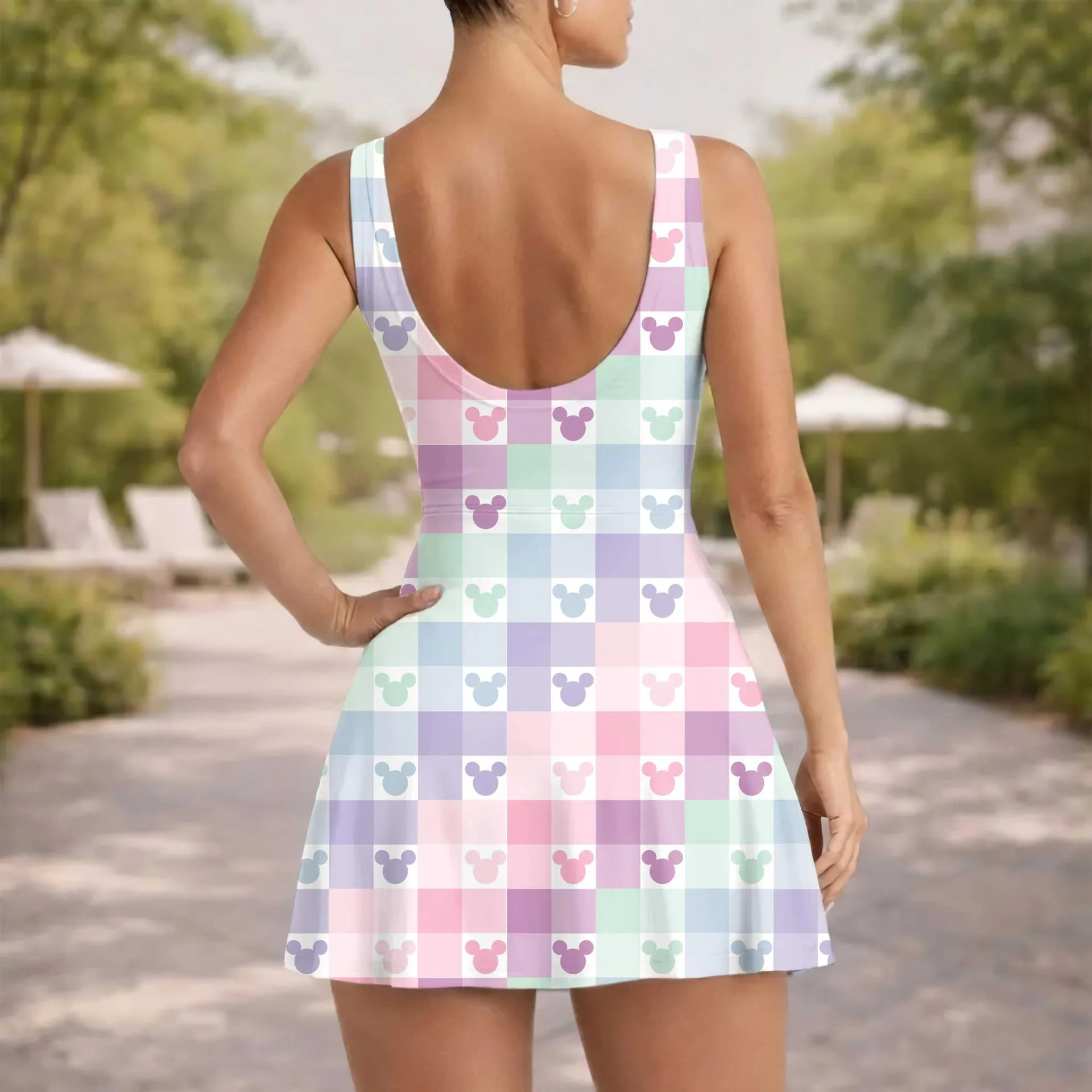 Girls Disney Mickey Icon Pastel Tennis Dress Skirt, Family Matching Outfit - Image 5
