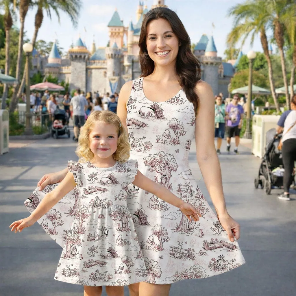 Disney Winnie The Pooh And Friends Mommy & Me Dress, Mama Mini Family Matching Outfit - Image 2