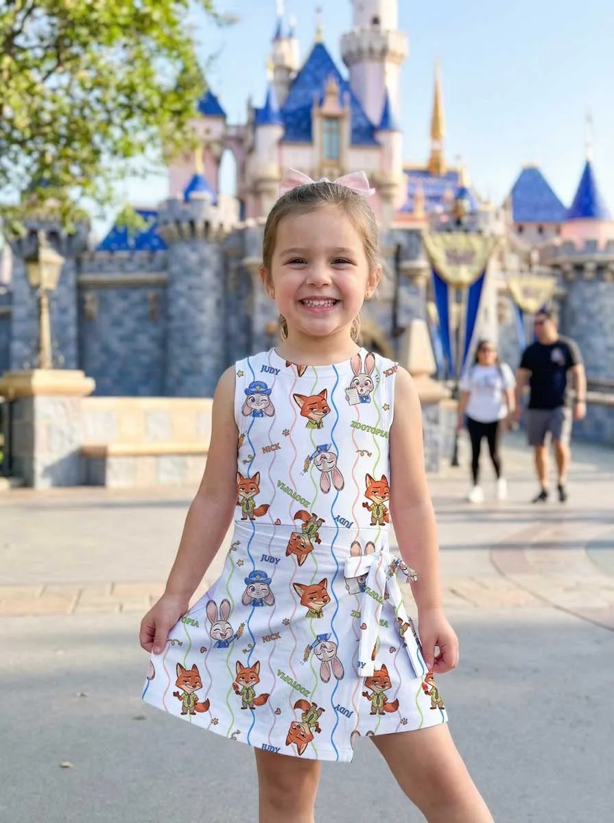 Girls Disney Nick Wilde and Judy Hopps Tennis Dress Skirt, Family Matching Outfit - Image 6
