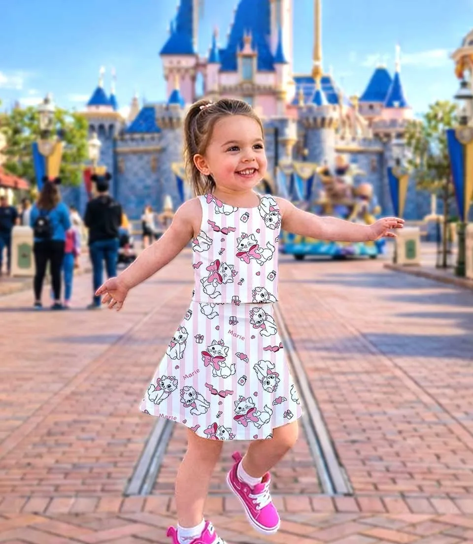 Disney Cat Marie Dress Set, Aristocats Family Vacation Outfit - Image 3
