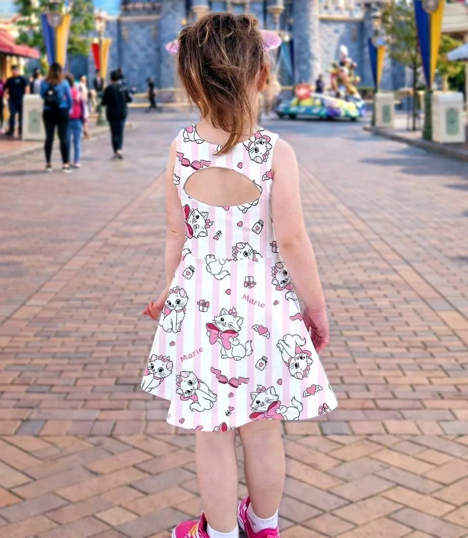 Disney Cat Marie Dress Set, Aristocats Family Vacation Outfit - Image 4