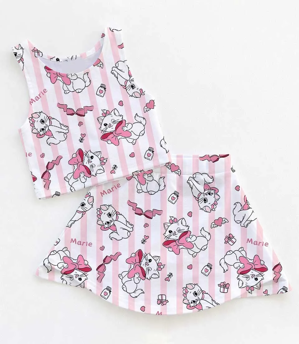 Disney Cat Marie Dress Set, Aristocats Family Vacation Outfit