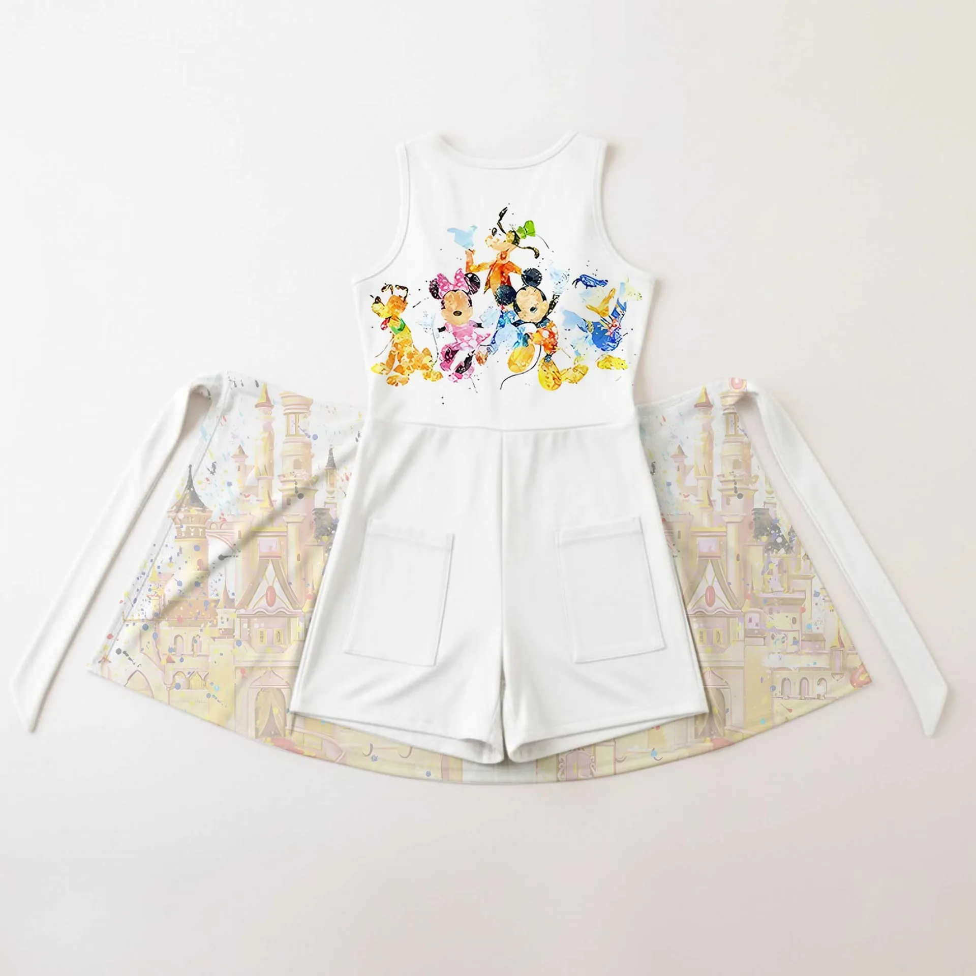 Girls Disney Characters Castle Tennis Dress Skirt, Family Matching Outfit - Image 2