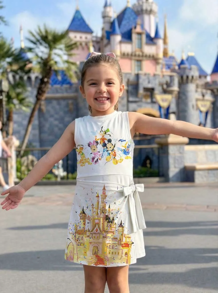 Girls Disney Characters Castle Tennis Dress Skirt, Family Matching Outfit - Image 7