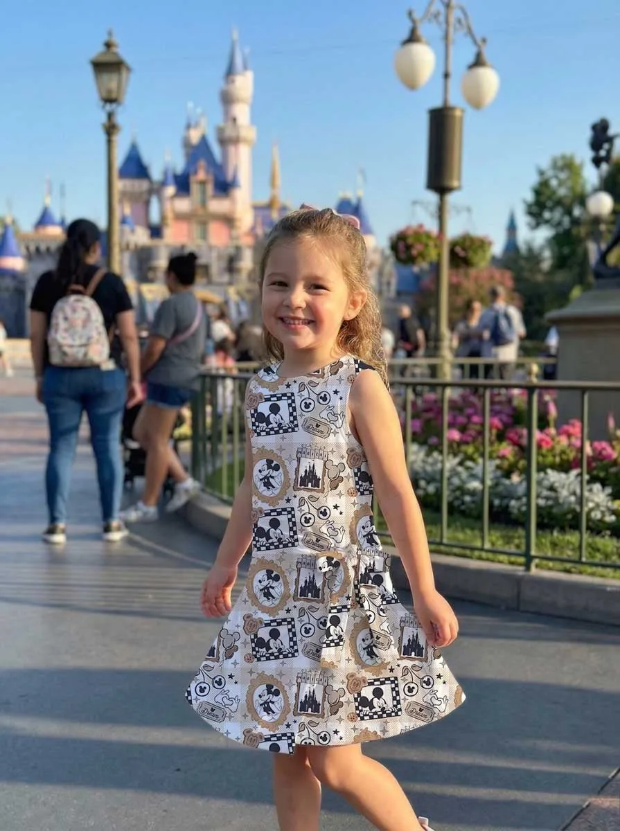 Girls Disney Mickey Mouse Castle Frame Brown Tennis Dress Skirt, Family Matching Outfit - Image 9