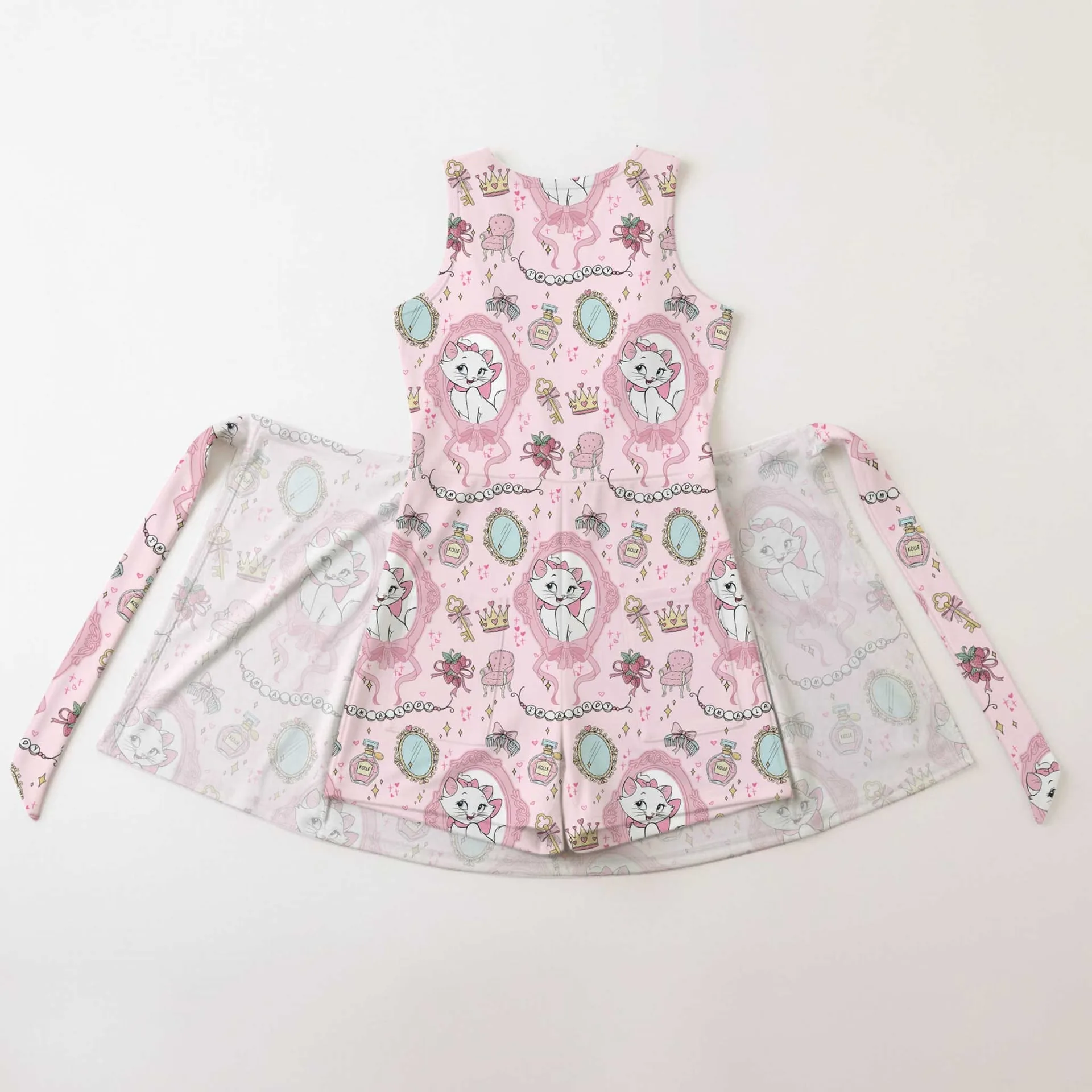 Girls Aristocats Marie Tennis Dress Skirt, Family Matching Disney Outfit - Image 2