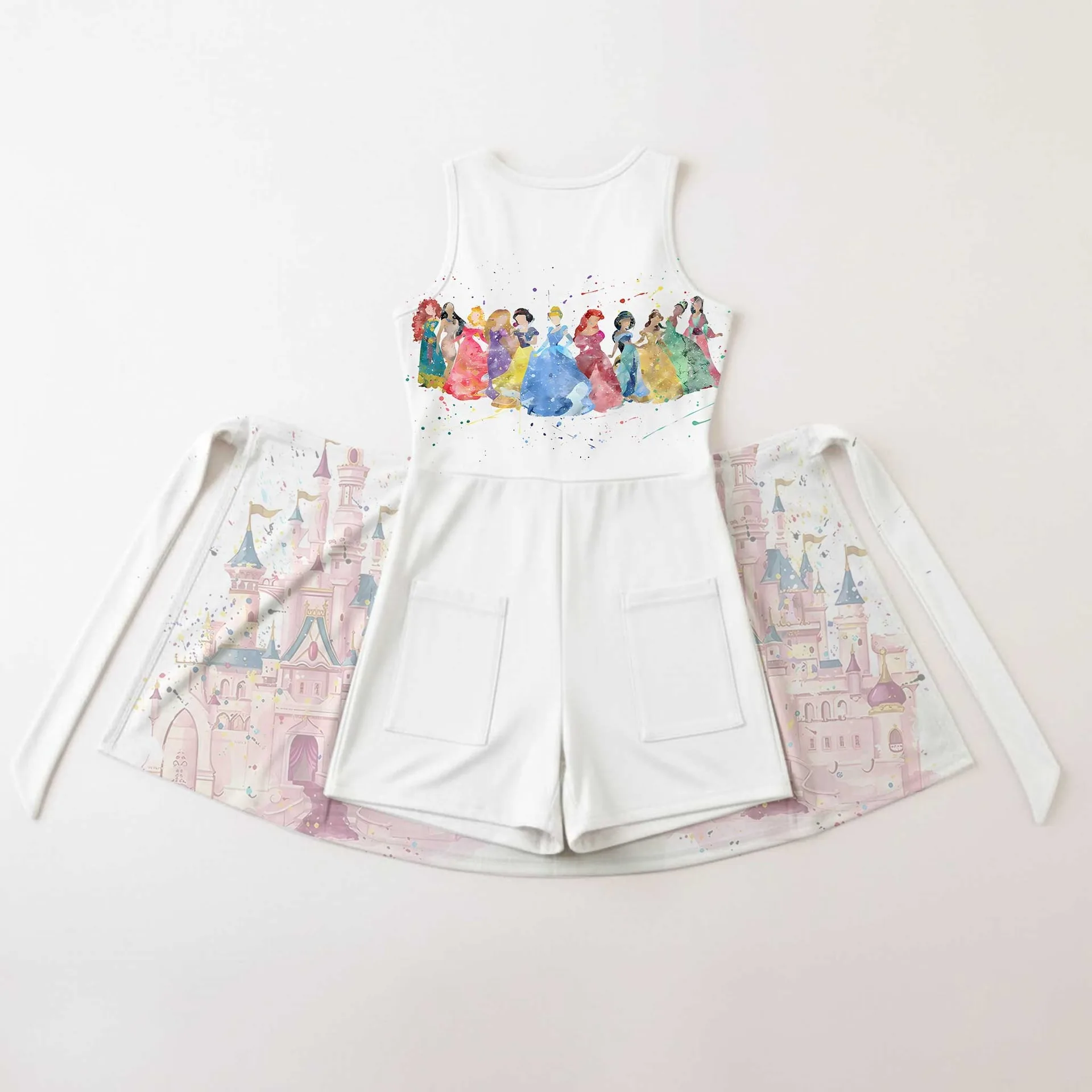 Girls Disney Princess Water Tennis Dress Skirt, Family Matching Vacation Outfit - Image 9