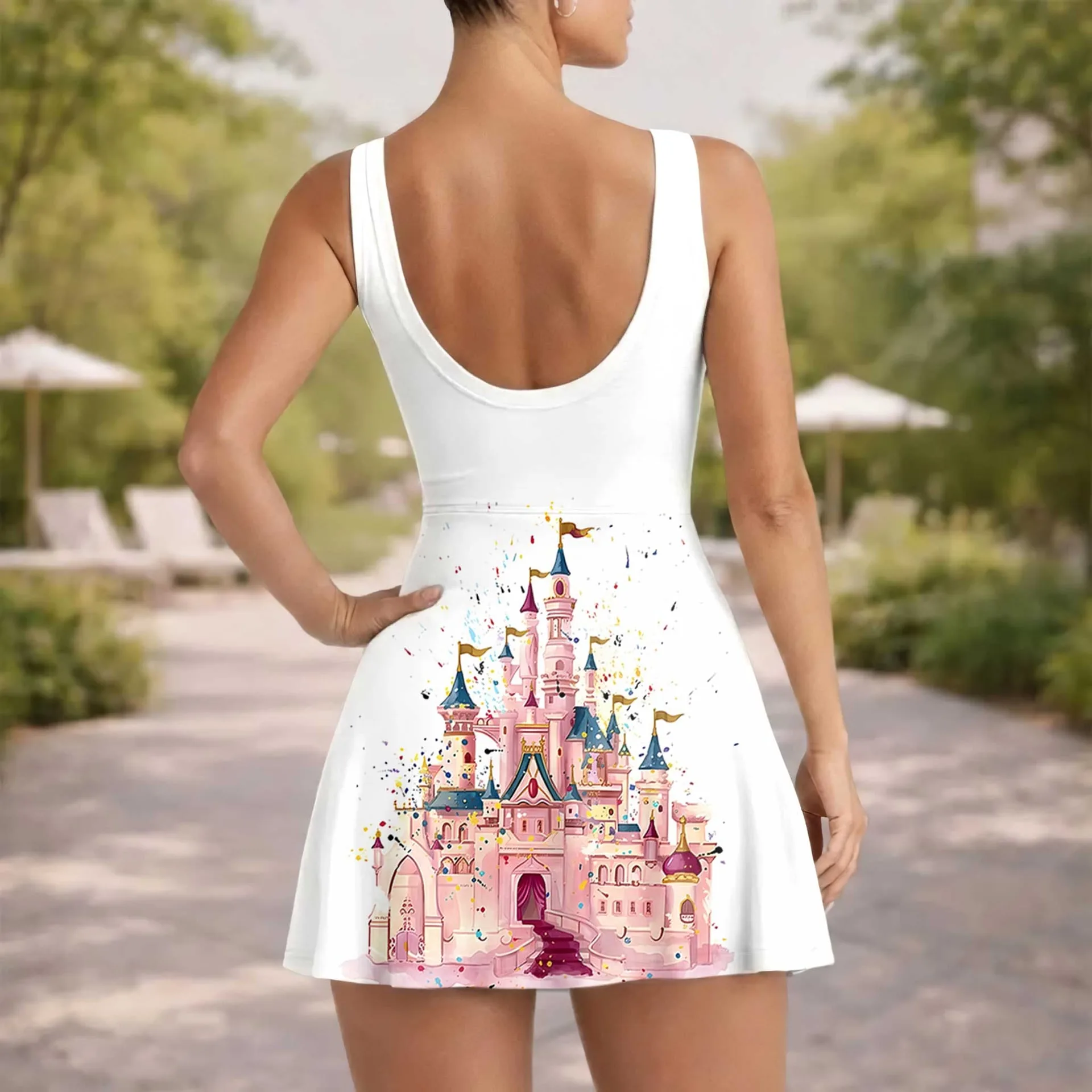 Girls Disney Princess Water Tennis Dress Skirt, Family Matching Vacation Outfit - Image 6