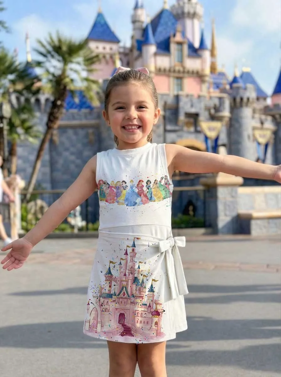 Girls Disney Princess Water Tennis Dress Skirt, Family Matching Vacation Outfit - Image 4