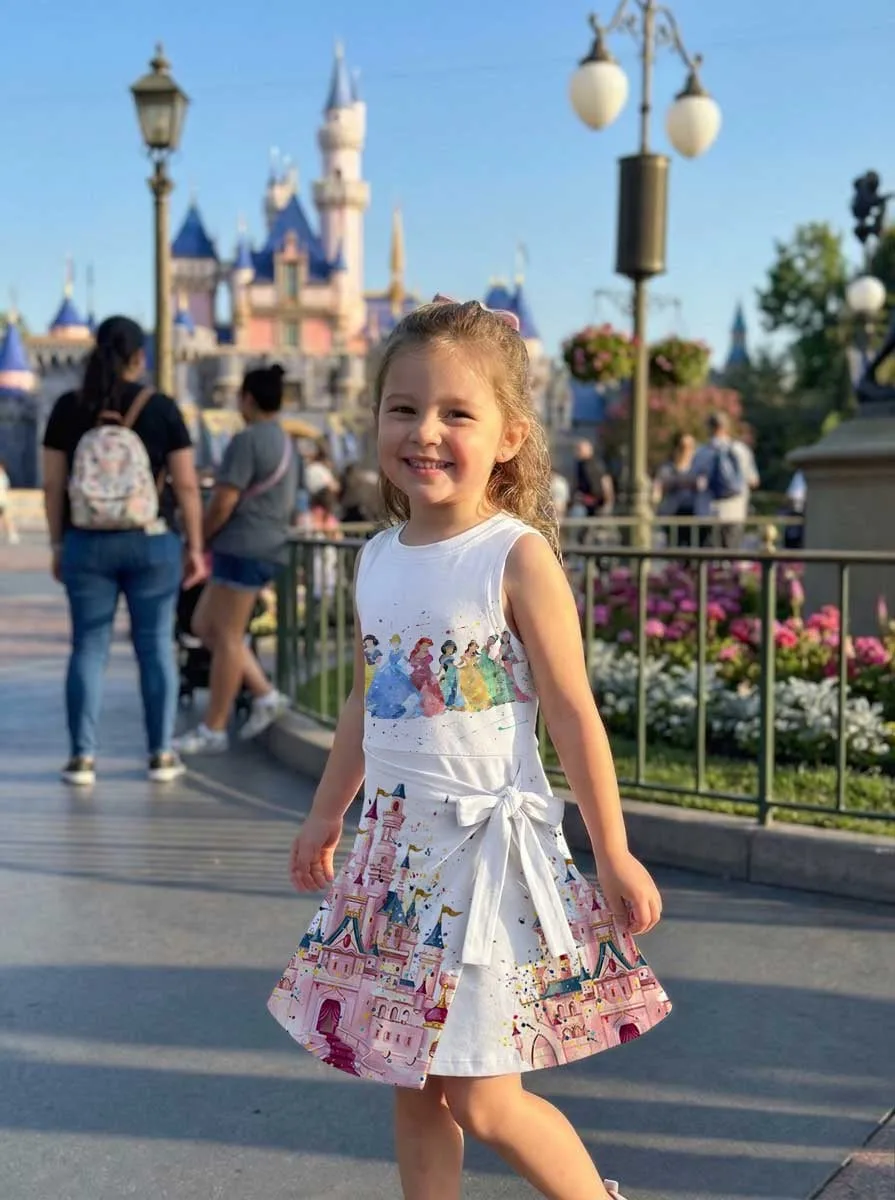 Girls Disney Princess Water Tennis Dress Skirt, Family Matching Vacation Outfit - Image 2