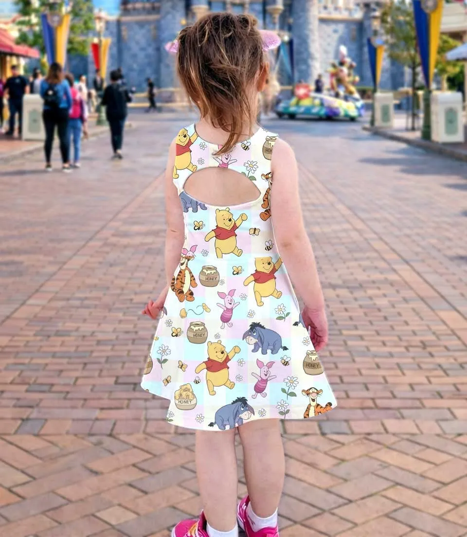 Retro Winnie The Pooh Dress Set, Pooh Bear Family Vacation Outfit - Image 4