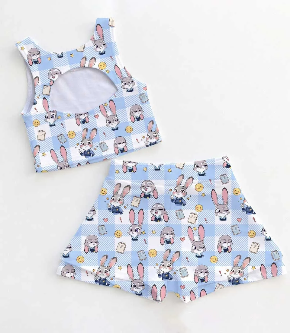 Women's Judy Hopps Activewear Set, Zootopia Athletic Dress & Skort Outfit, Family Matching Sportswear - Image 2
