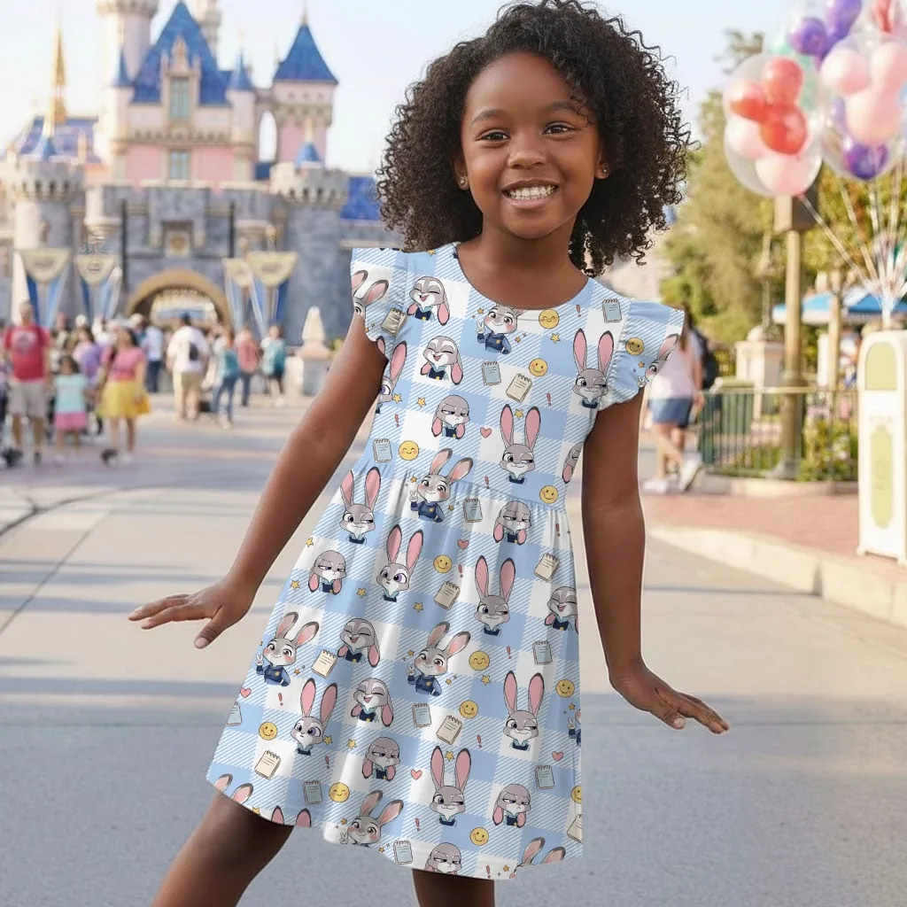Judy Hopps Zootopia Ruffle Dress, Officer Bunny Summer Vacation Outfit - Image 5
