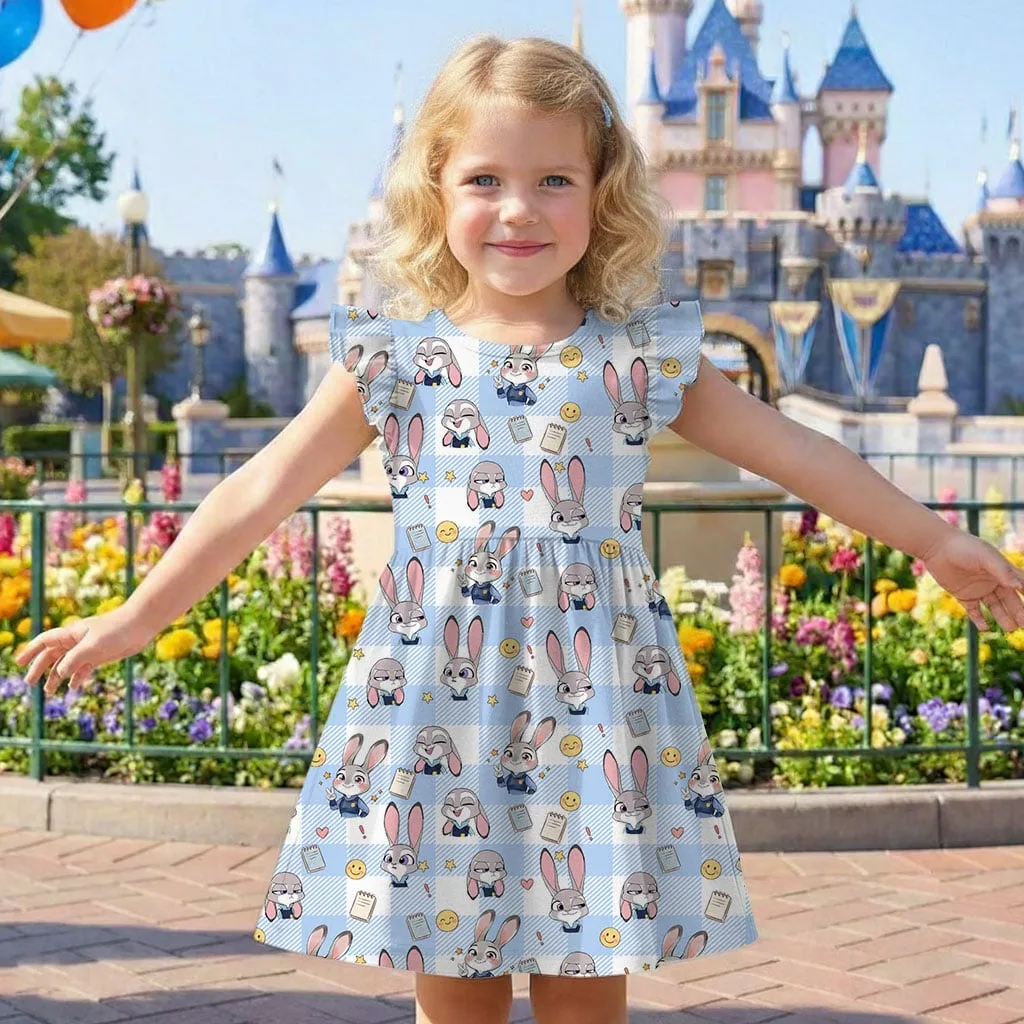 Judy Hopps Zootopia Ruffle Dress, Officer Bunny Summer Vacation Outfit - Image 3
