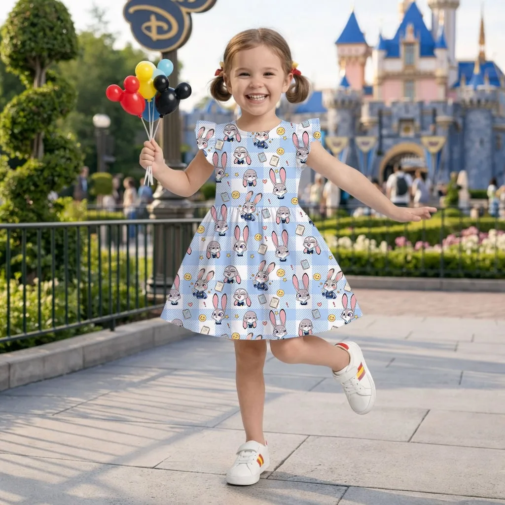 Judy Hopps Zootopia Ruffle Dress, Officer Bunny Summer Vacation Outfit - Image 4