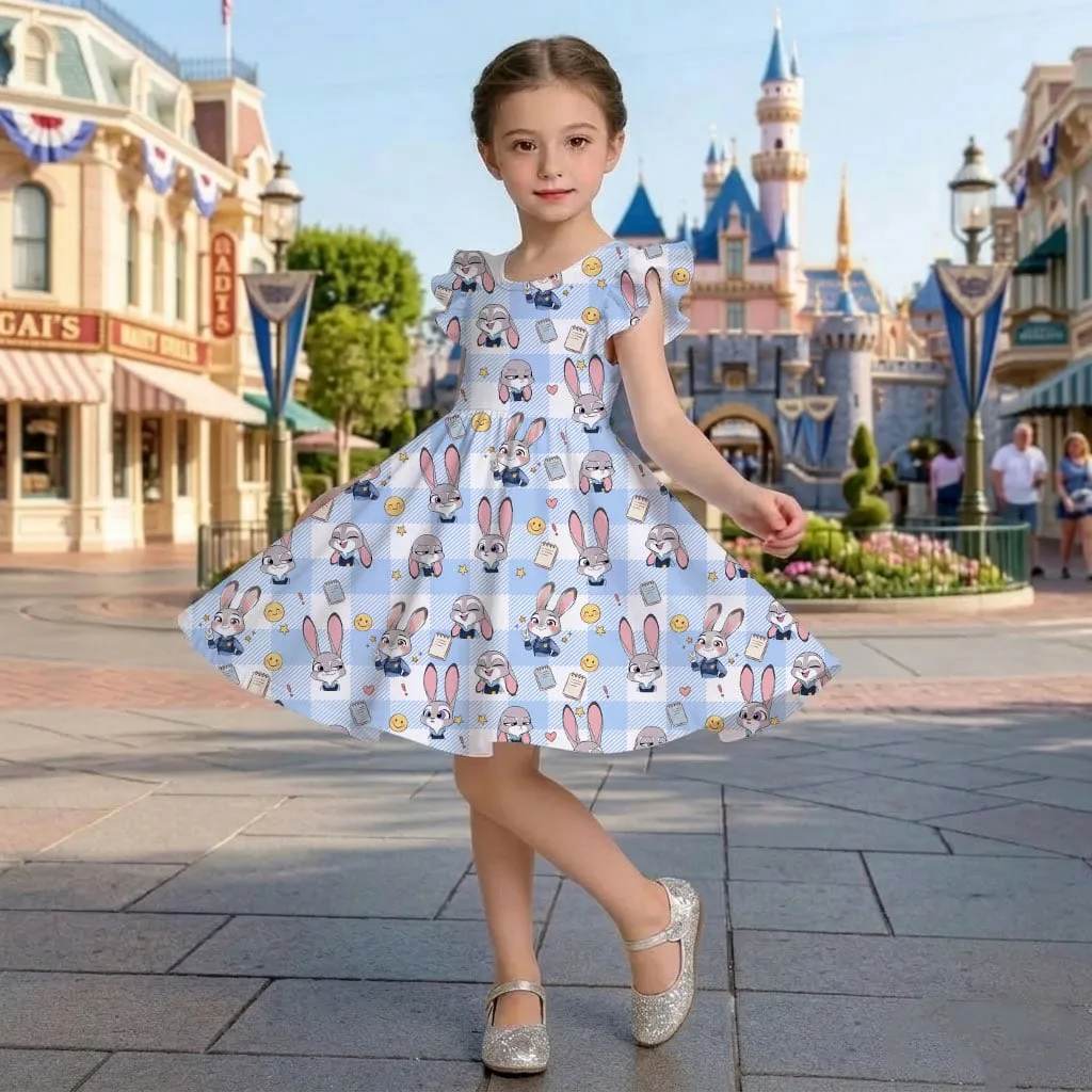 Judy Hopps Zootopia Ruffle Dress, Officer Bunny Summer Vacation Outfit - Image 2