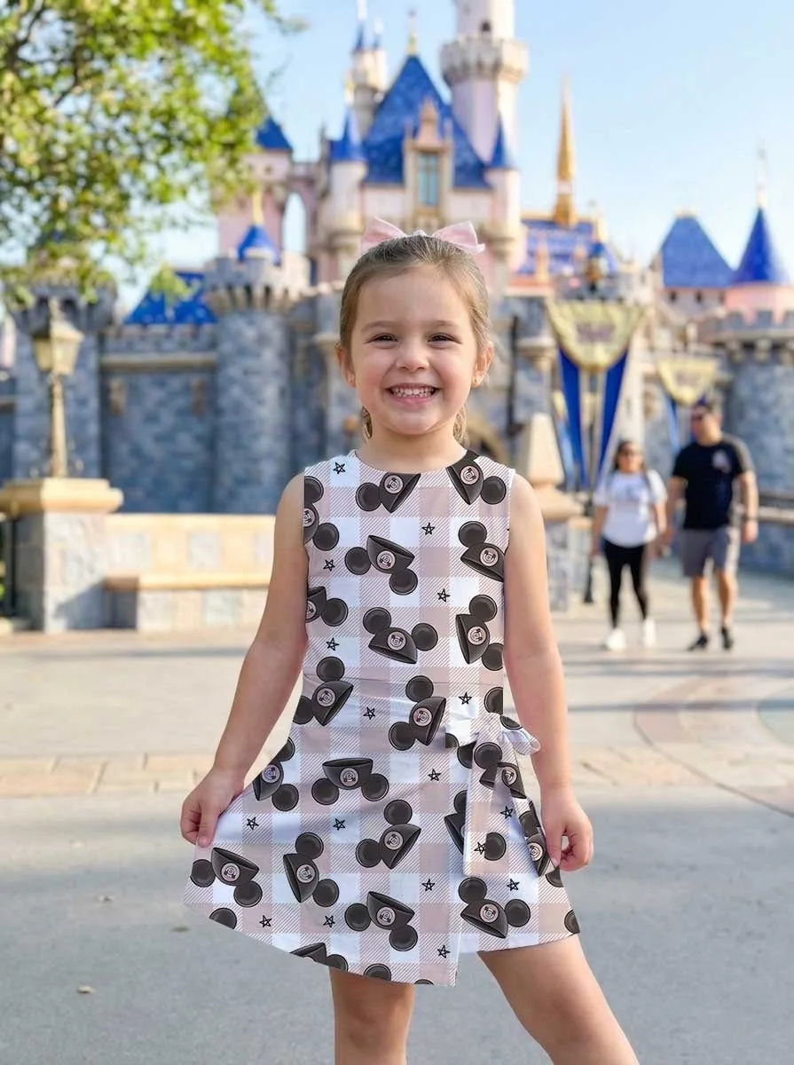 Girls Disney Mickey Icon Checkered Tennis Dress Skirt, Family Matching Outfit - Image 6