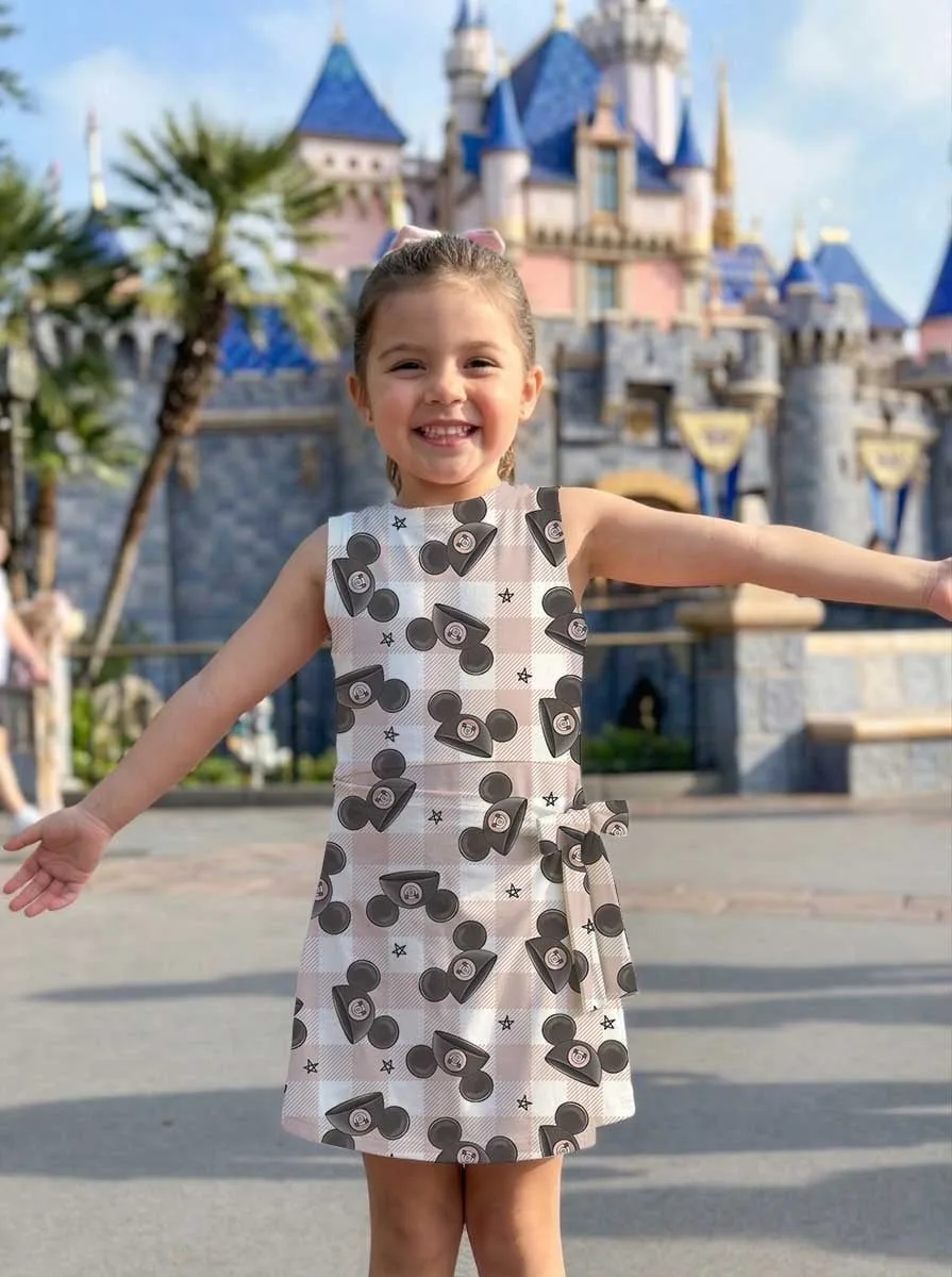 Girls Disney Mickey Icon Checkered Tennis Dress Skirt, Family Matching Outfit - Image 7