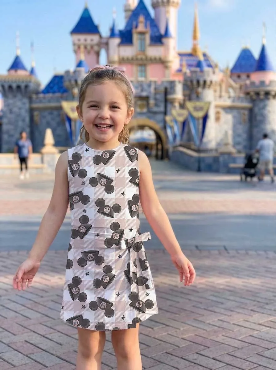 Girls Disney Mickey Icon Checkered Tennis Dress Skirt, Family Matching Outfit - Image 8