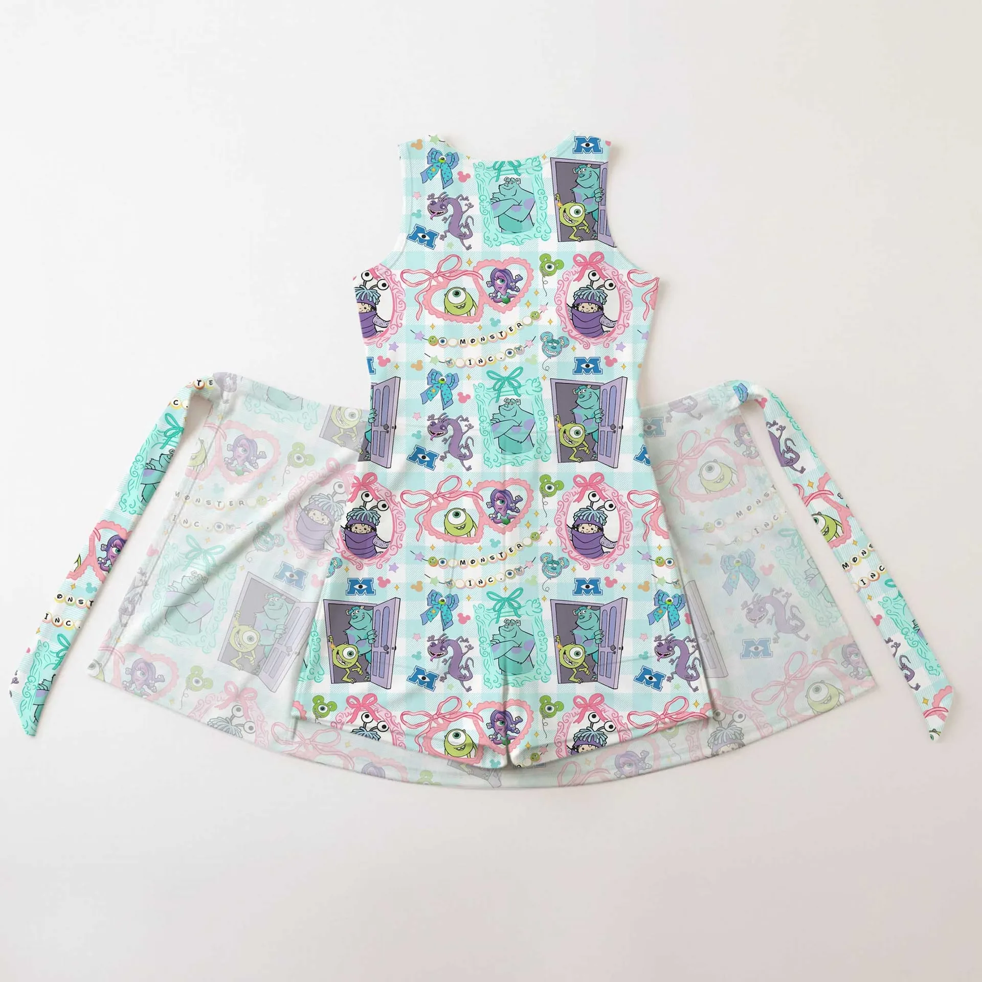 Girls Disney Monsters Inc Character Tennis Dress Skirt, Family Matching Outfit - Image 2