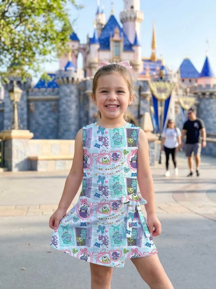 Girls Disney Monsters Inc Character Tennis Dress Skirt, Family Matching Outfit - Image 6