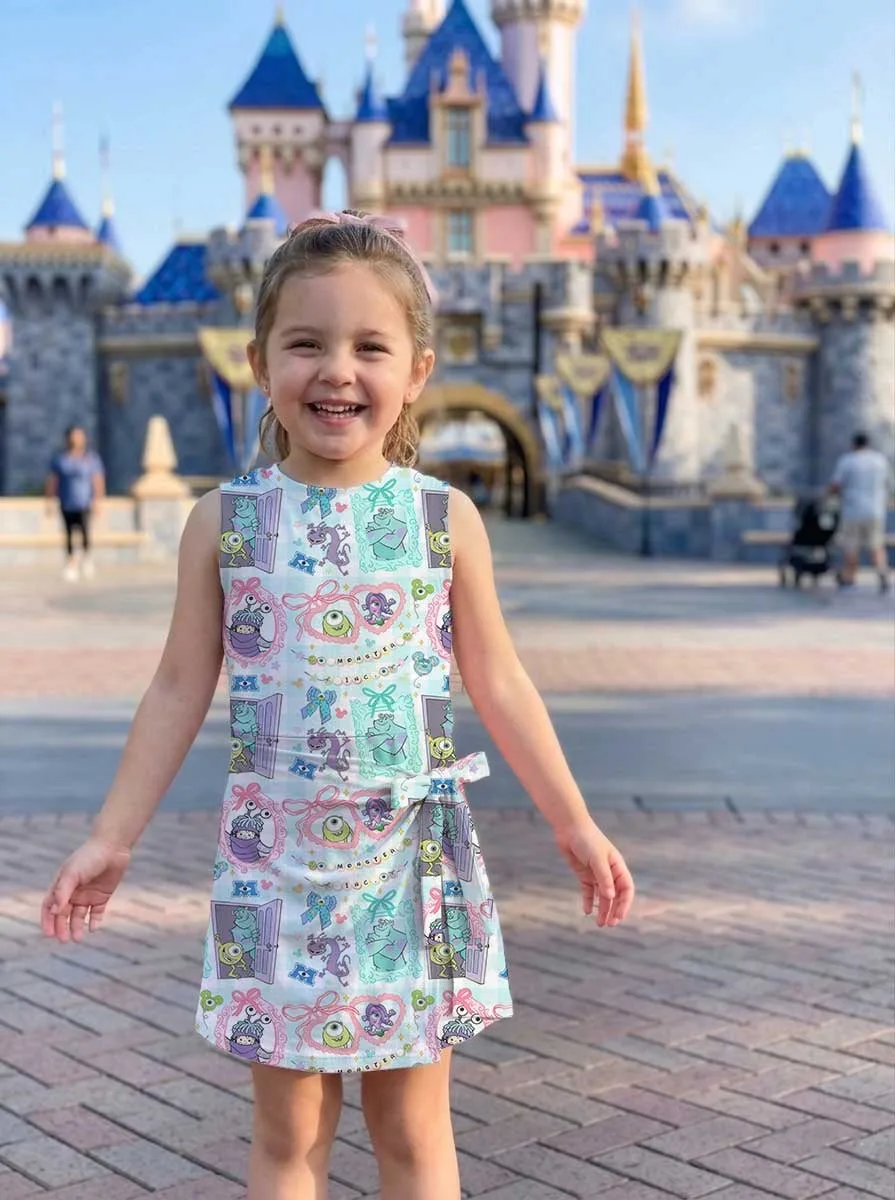Girls Disney Monsters Inc Character Tennis Dress Skirt, Family Matching Outfit - Image 8