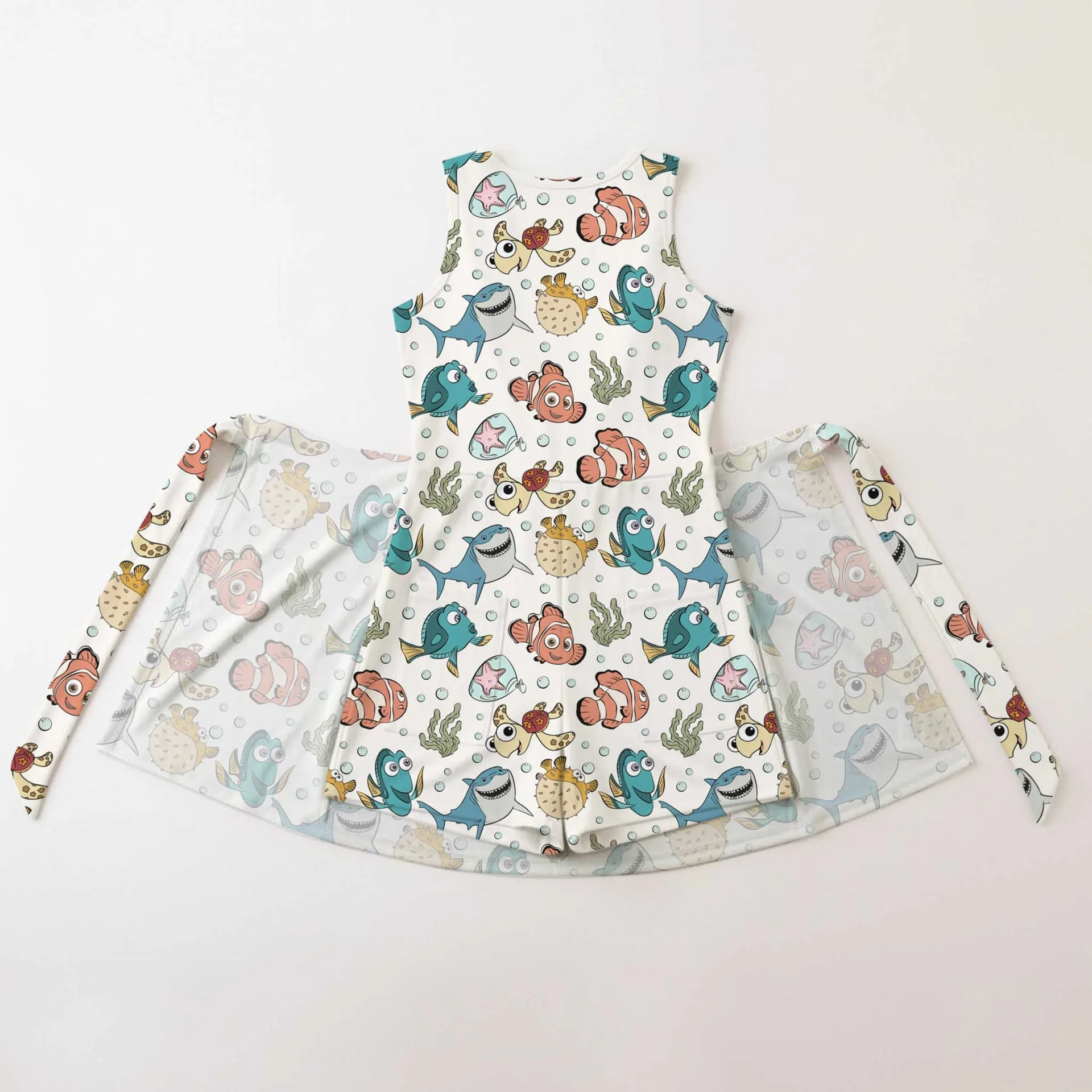 Girls Disney Finding Nemo Characters Tennis Dress Skirt, Family Matching Outfit - Image 2