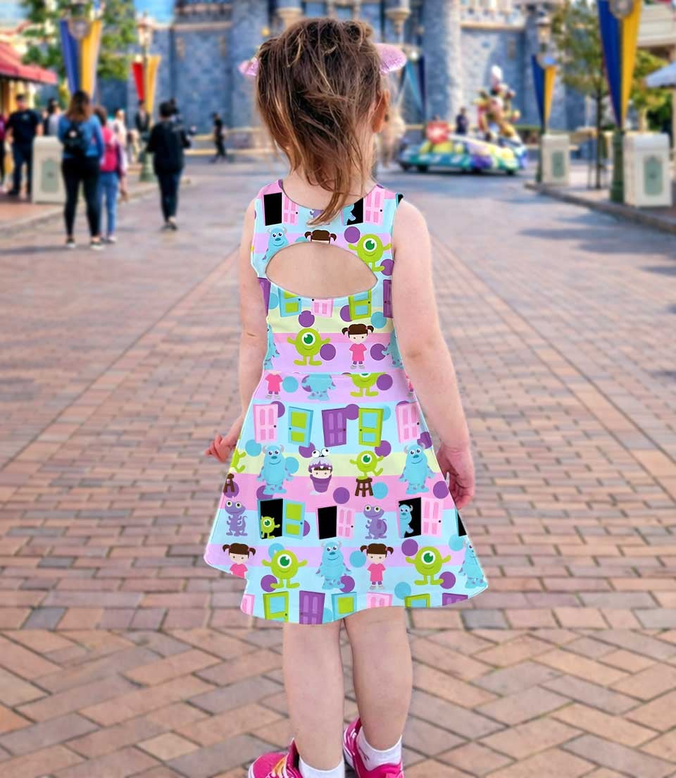 Women's Monsters Inc Coquette Tennis Dress, Athletic Skort Outfit, Cartoon Sports Dress - Image 4